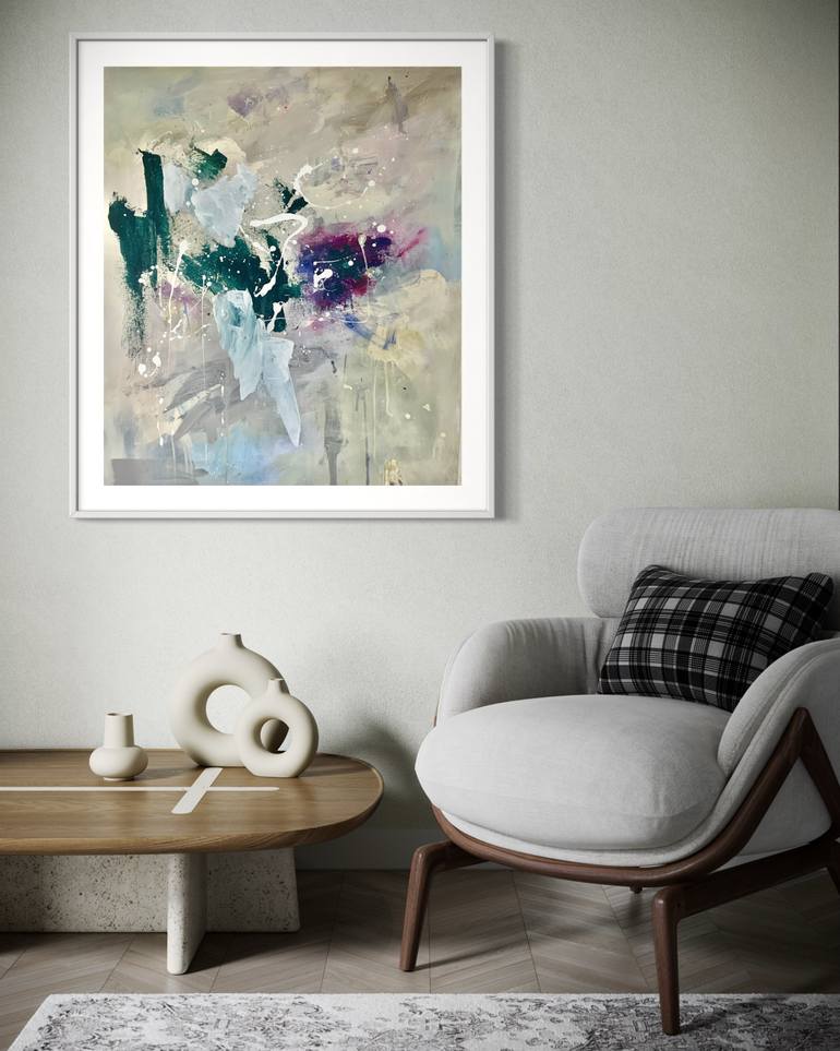 Original Abstract Expressionism Abstract Painting by Rodrigue Semabia