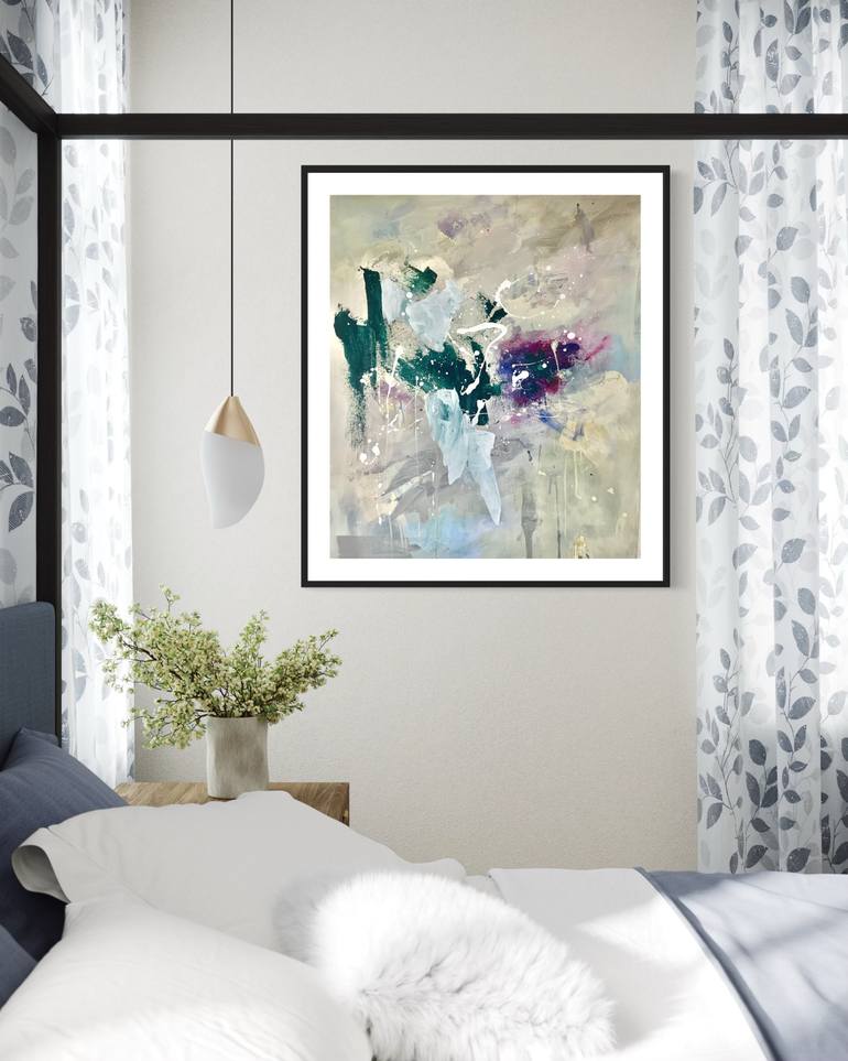 Original Abstract Expressionism Abstract Painting by Rodrigue Semabia