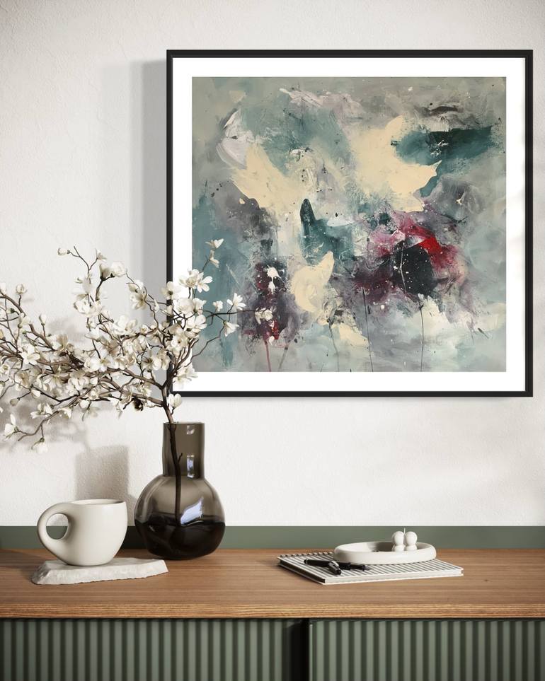 Original Abstract Expressionism Abstract Painting by Rodrigue Semabia
