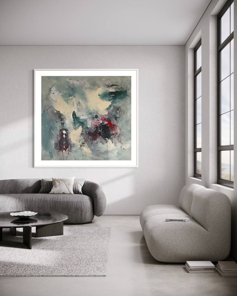 Original Abstract Expressionism Abstract Painting by Rodrigue Semabia