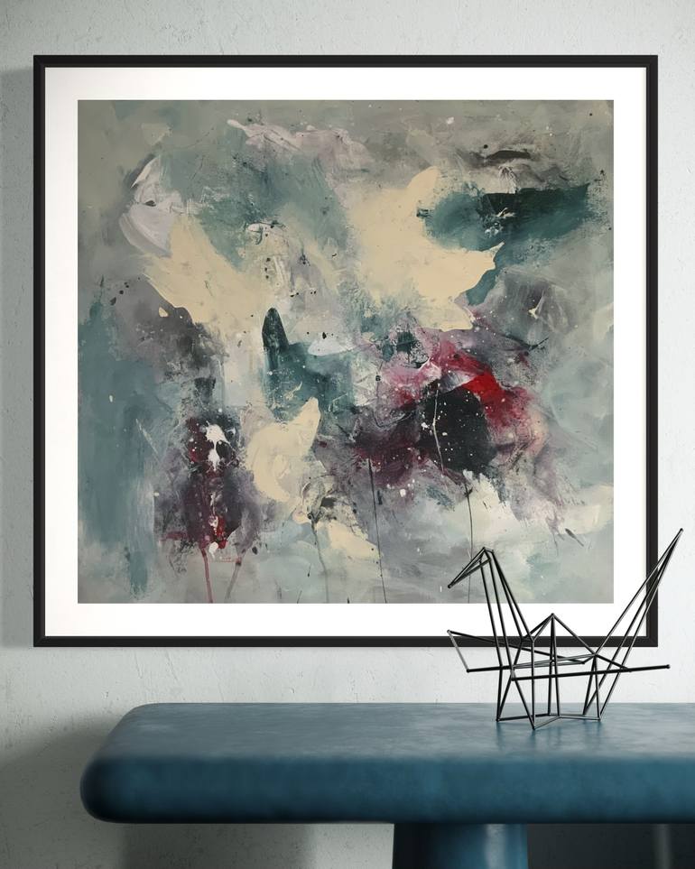 Original Abstract Expressionism Abstract Painting by Rodrigue Semabia