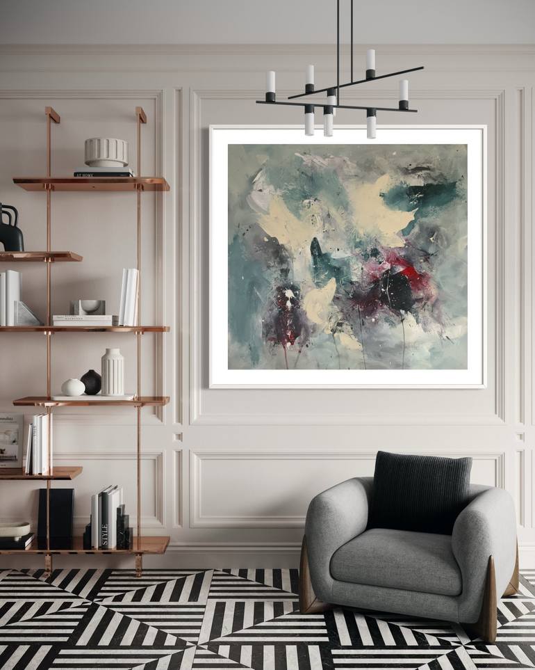 Original Abstract Expressionism Abstract Painting by Rodrigue Semabia