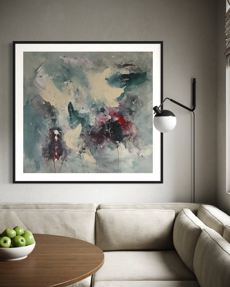 Original Abstract Expressionism Abstract Painting by Rodrigue Semabia