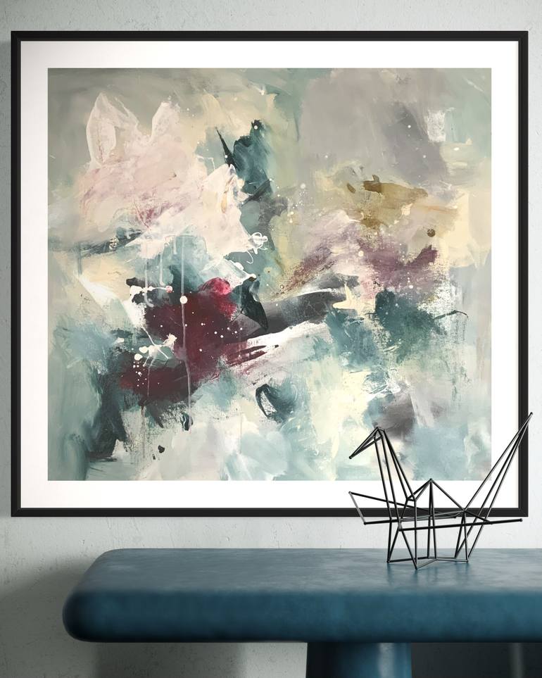 Original Abstract Expressionism Abstract Painting by Rodrigue Semabia