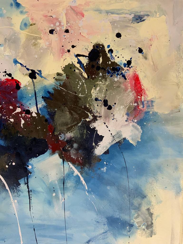 Original Abstract Expressionism Abstract Painting by Rodrigue Semabia