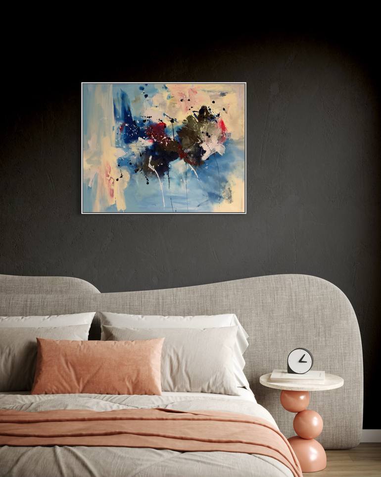 Original Abstract Expressionism Abstract Painting by Rodrigue Semabia