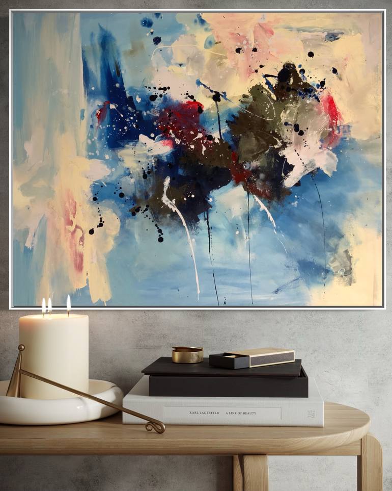 Original Abstract Expressionism Abstract Painting by Rodrigue Semabia