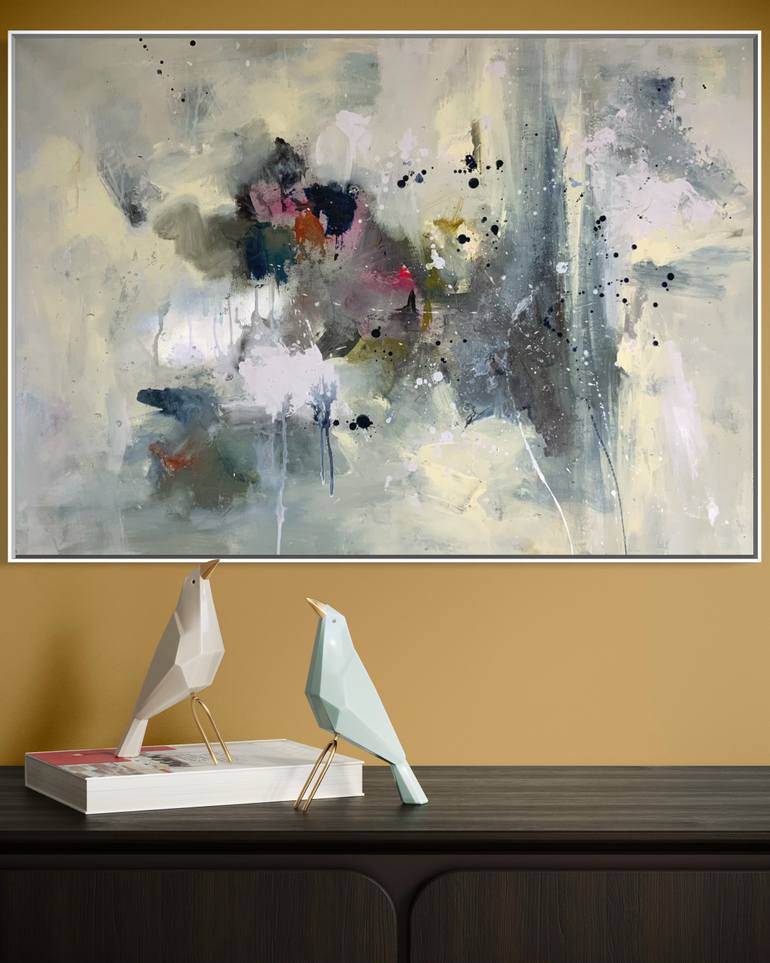 Original Abstract Expressionism Abstract Painting by Rodrigue Semabia