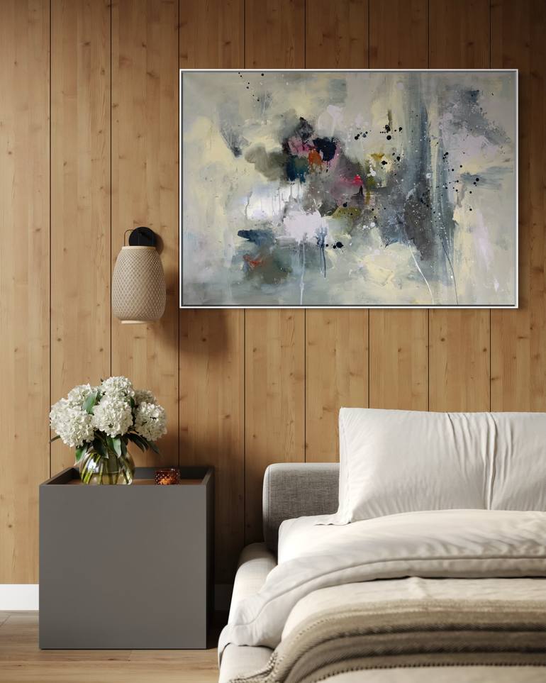 Original Abstract Expressionism Abstract Painting by Rodrigue Semabia