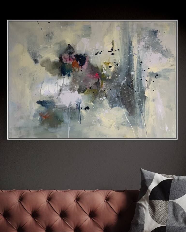 Original Abstract Expressionism Abstract Painting by Rodrigue Semabia