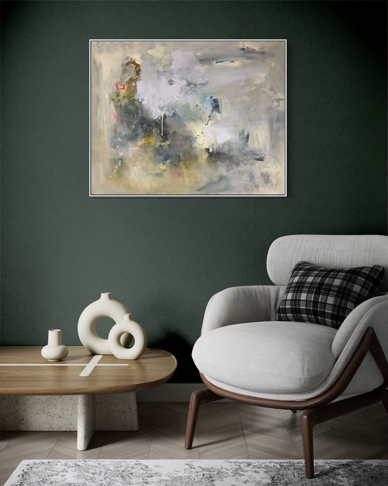 Original Abstract Expressionism Abstract Painting by Rodrigue Semabia