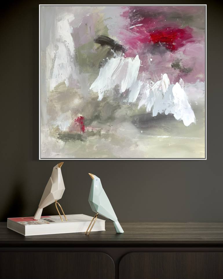 Original Abstract Expressionism Abstract Painting by Rodrigue Semabia