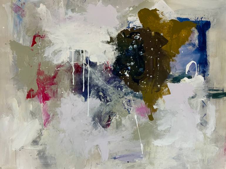 Original Abstract Expressionism Abstract Painting by Rodrigue Semabia
