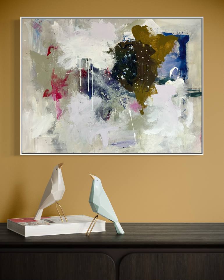 Original Abstract Expressionism Abstract Painting by Rodrigue Semabia