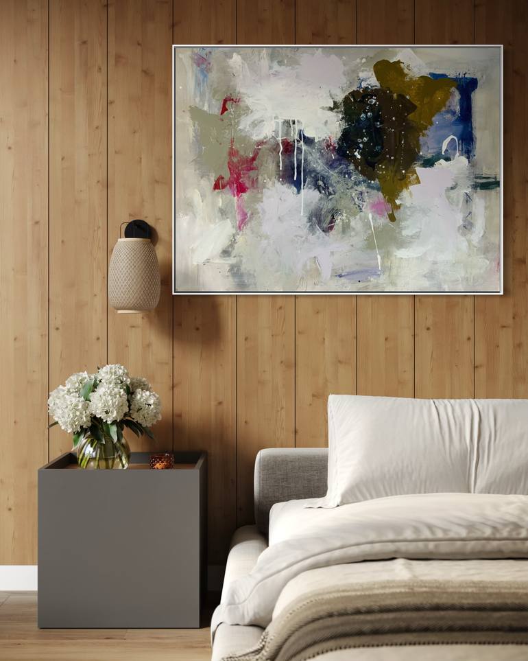 Original Abstract Expressionism Abstract Painting by Rodrigue Semabia
