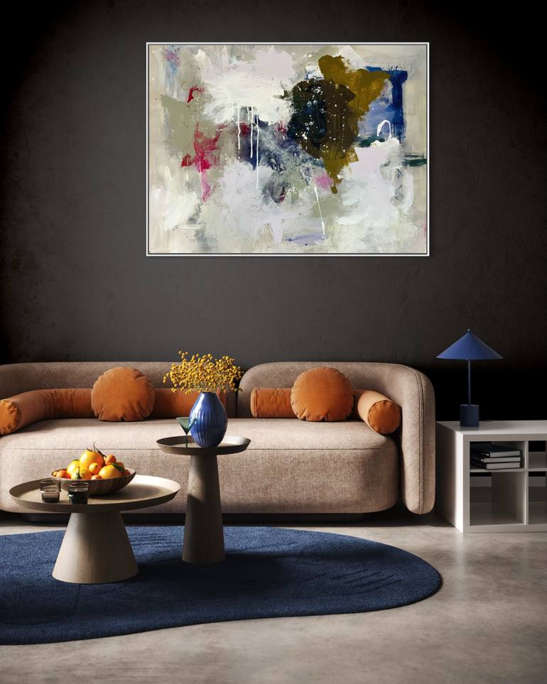 Original Abstract Expressionism Abstract Painting by Rodrigue Semabia