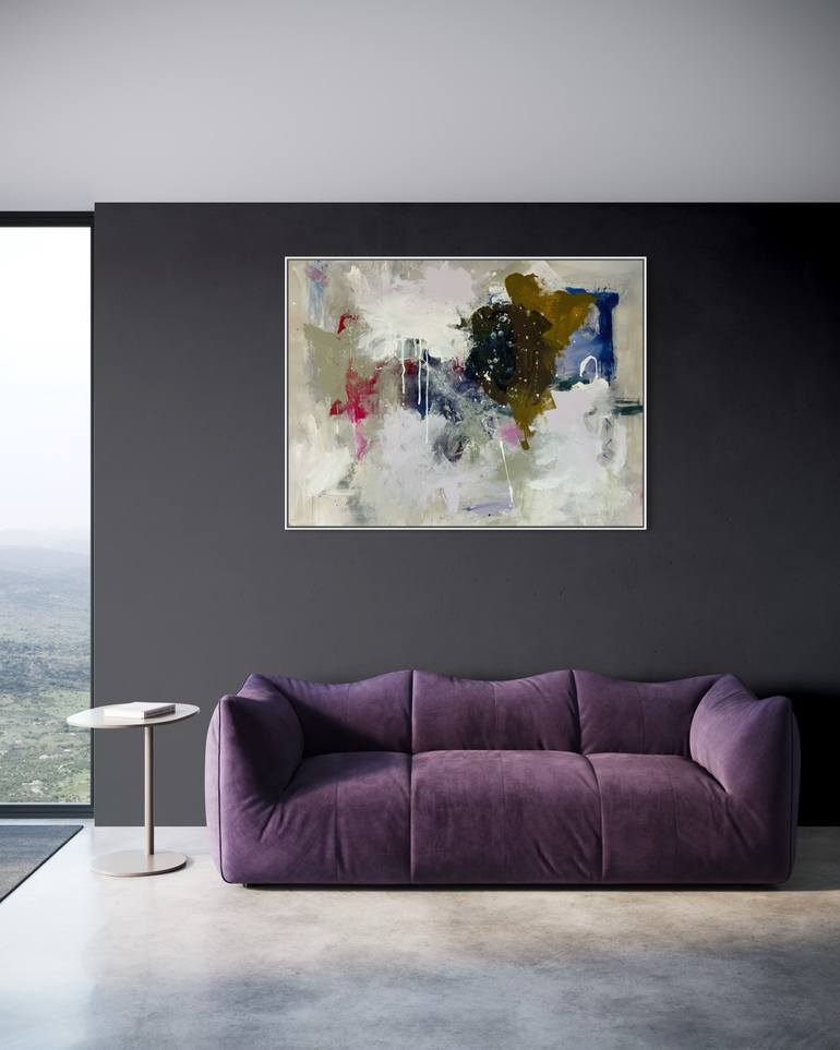 Original Abstract Expressionism Abstract Painting by Rodrigue Semabia