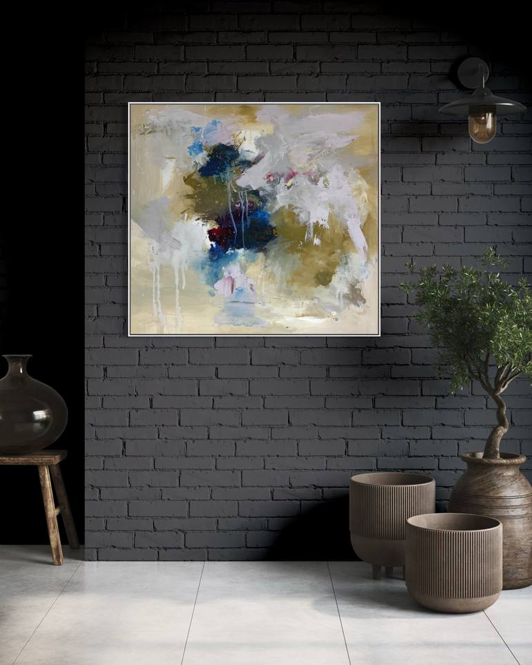 Original Abstract Expressionism Abstract Painting by Rodrigue Semabia