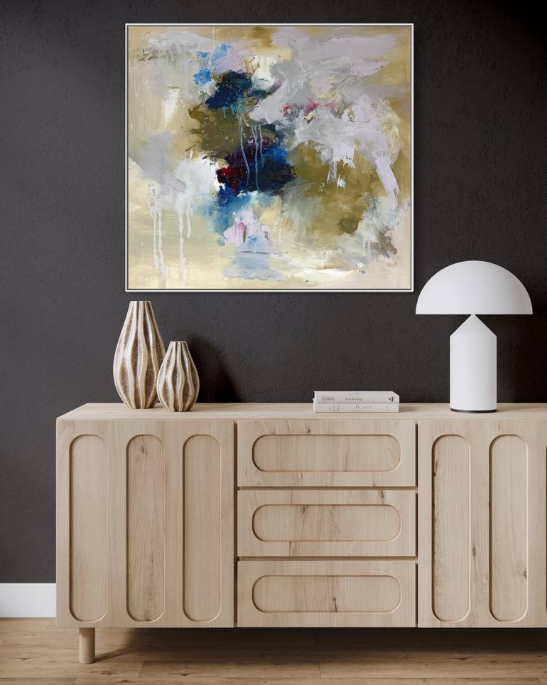 Original Abstract Expressionism Abstract Painting by Rodrigue Semabia