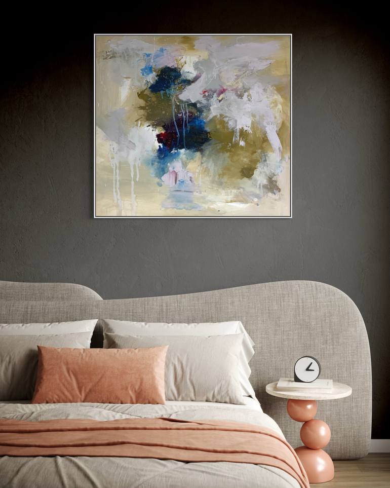 Original Abstract Expressionism Abstract Painting by Rodrigue Semabia