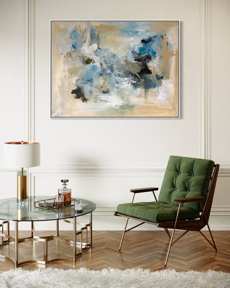 Original Abstract Expressionism Abstract Painting by Rodrigue Semabia