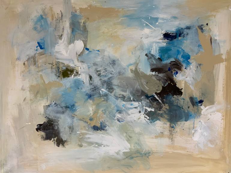Original Abstract Expressionism Abstract Painting by Rodrigue Semabia