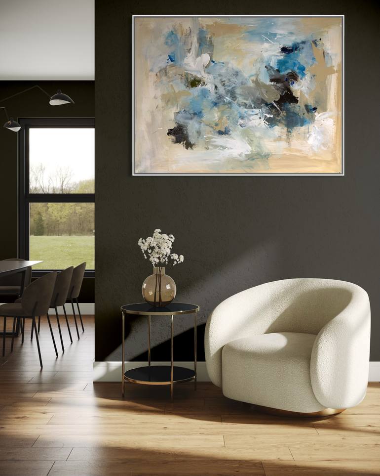 Original Abstract Expressionism Abstract Painting by Rodrigue Semabia