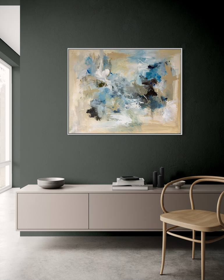 Original Abstract Expressionism Abstract Painting by Rodrigue Semabia