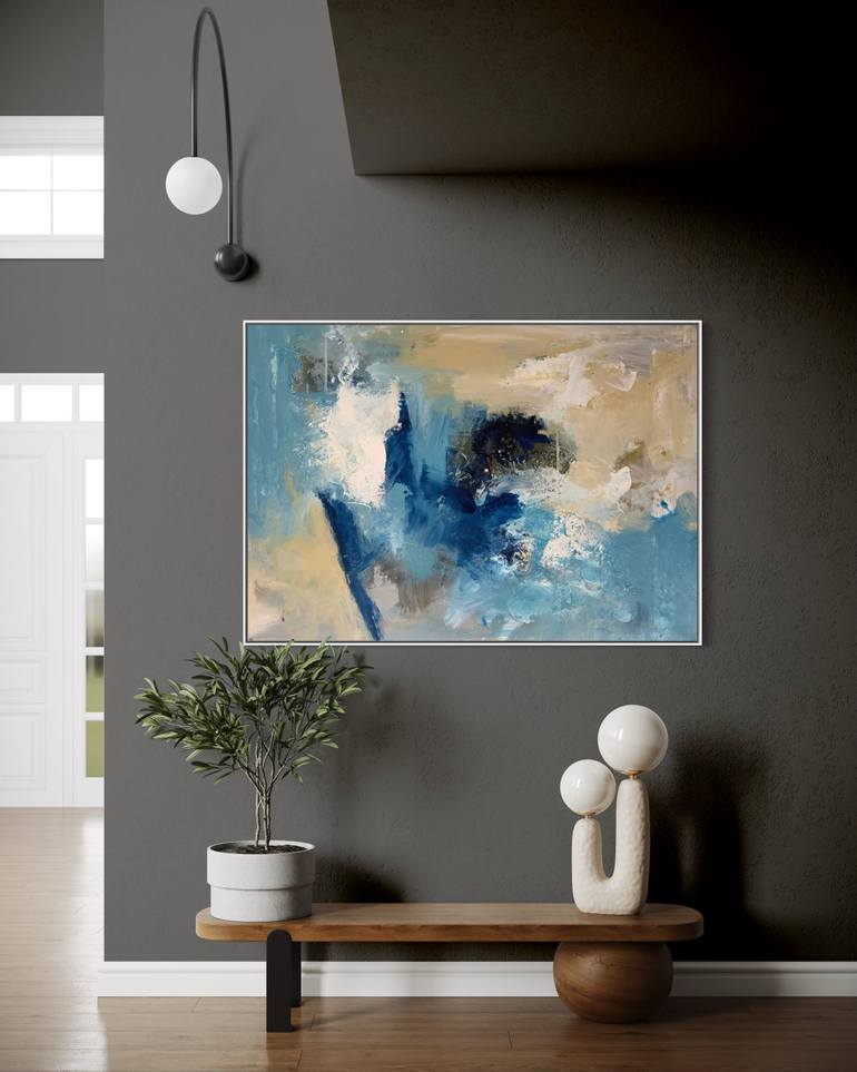 Original Abstract Expressionism Abstract Painting by Rodrigue Semabia