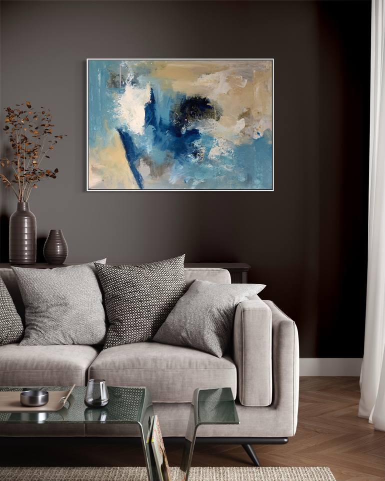 Original Abstract Expressionism Abstract Painting by Rodrigue Semabia