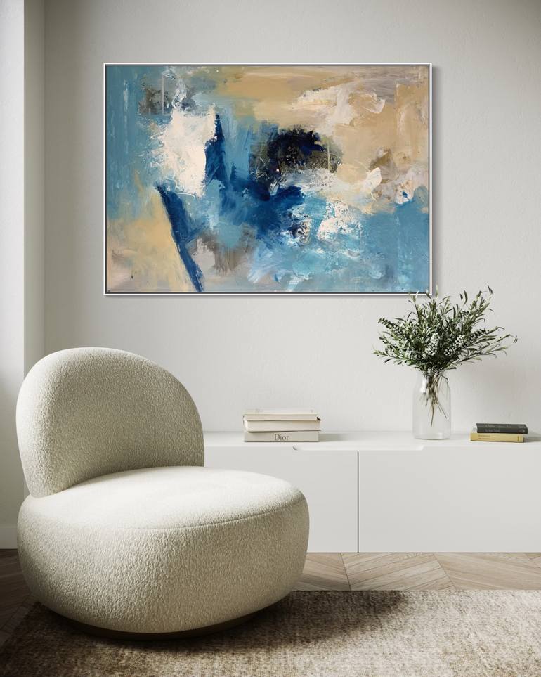 Original Abstract Expressionism Abstract Painting by Rodrigue Semabia