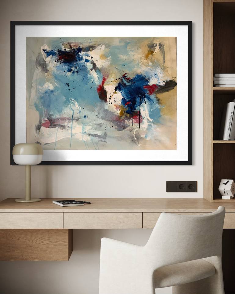 Original Abstract Expressionism Abstract Painting by Rodrigue Semabia