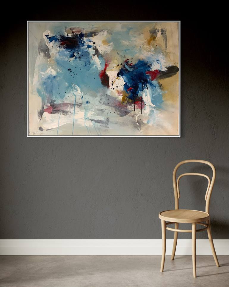 Original Abstract Expressionism Abstract Painting by Rodrigue Semabia