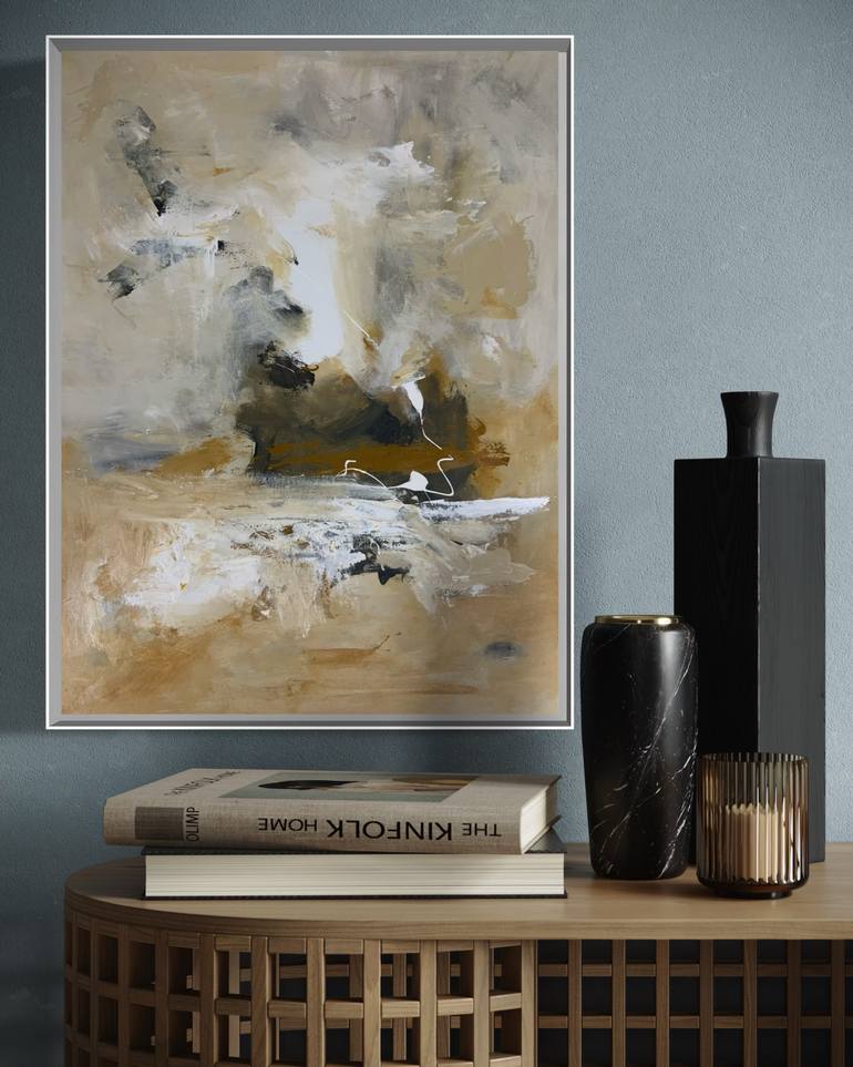 Original Abstract Expressionism Abstract Painting by Rodrigue Semabia