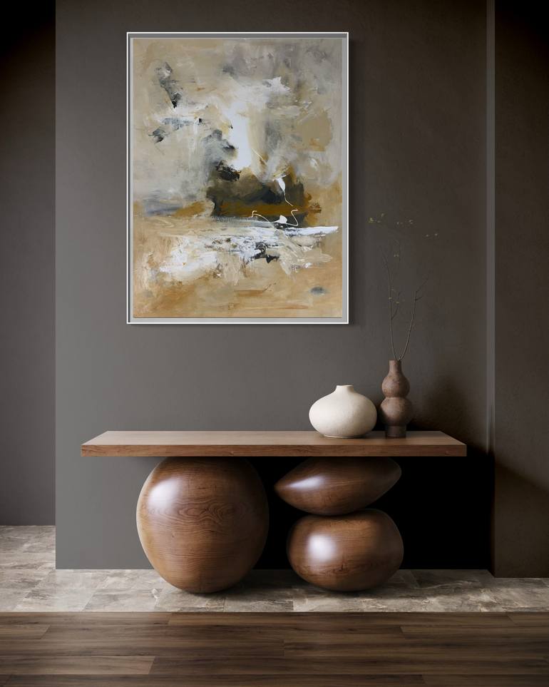 Original Abstract Expressionism Abstract Painting by Rodrigue Semabia