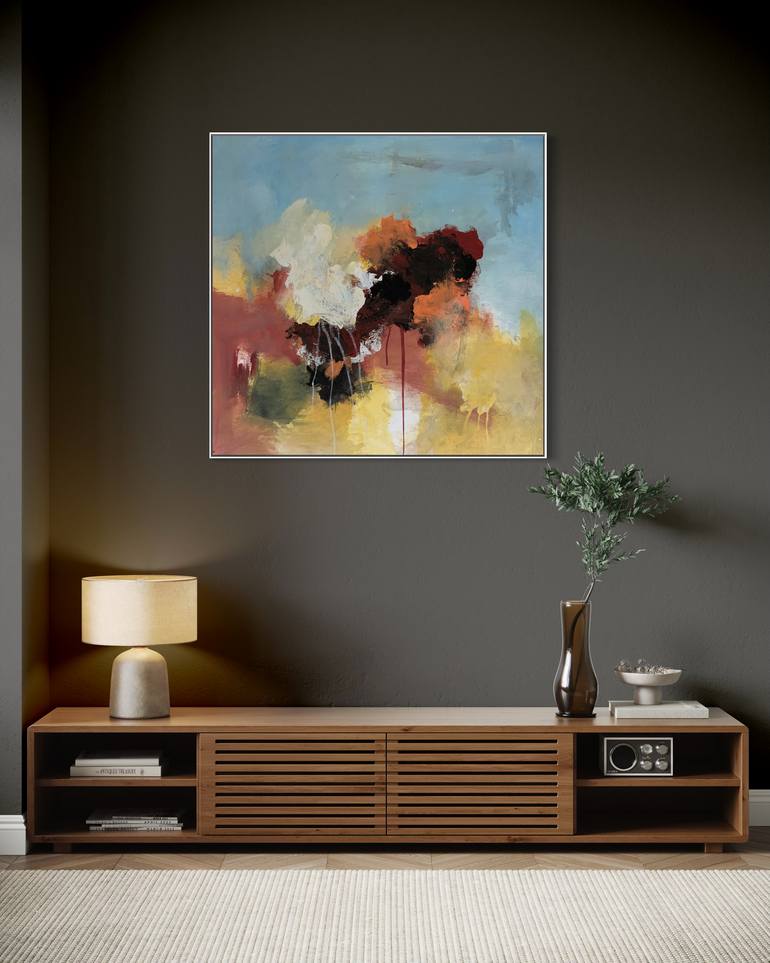 Original Abstract Expressionism Abstract Painting by Rodrigue Semabia