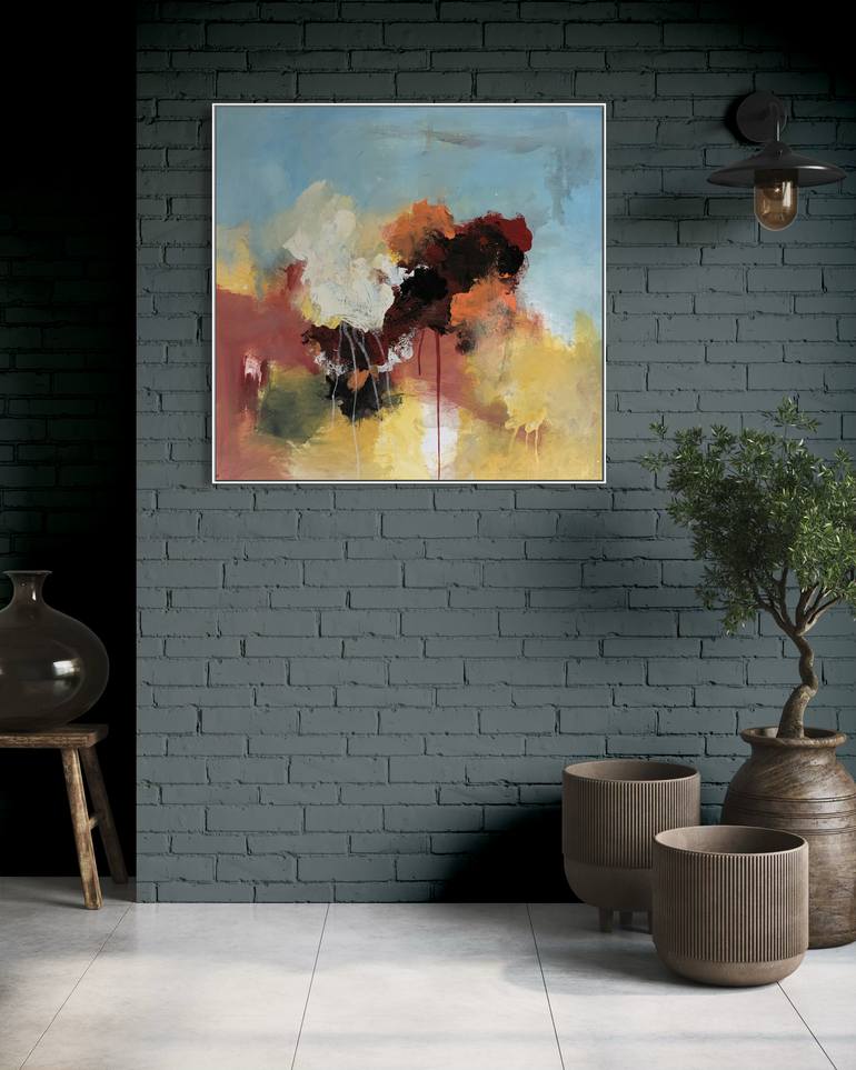 Original Abstract Expressionism Abstract Painting by Rodrigue Semabia