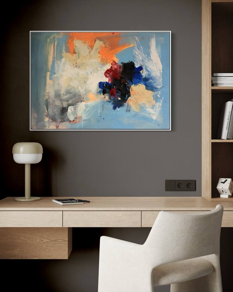 Original Abstract Expressionism Abstract Painting by Rodrigue Semabia