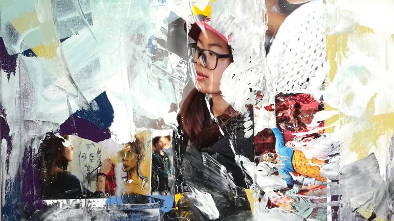 Original Other Abstract Collage by Rodrigue Semabia