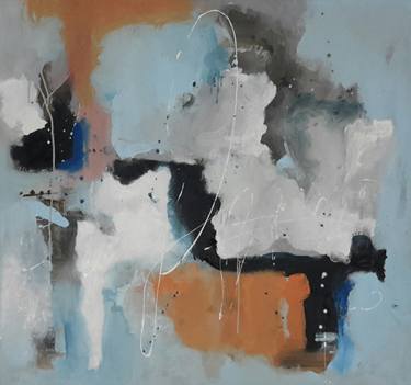 Original Fine Art Abstract Paintings by Rodrigue Semabia