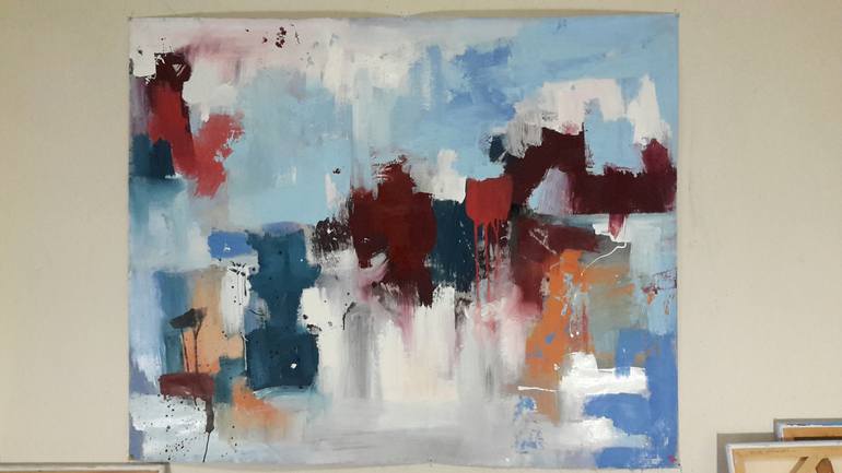 Original Abstract Expressionism Abstract Painting by Rodrigue Semabia