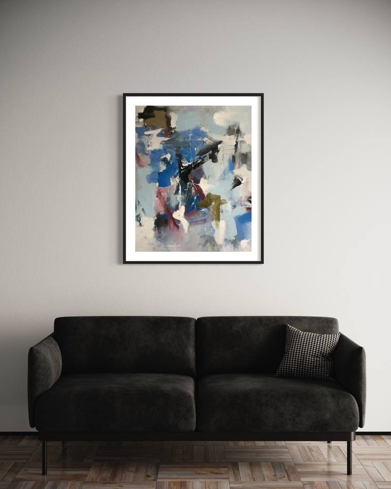 Original Abstract Expressionism Abstract Painting by Rodrigue Semabia