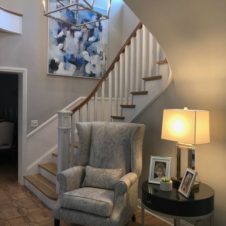 Original Abstract Expressionism Abstract Painting by Rodrigue Semabia