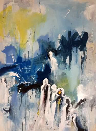 Print of Abstract Expressionism People Paintings by Rodrigue Semabia