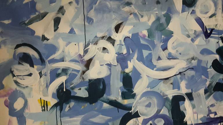 Original Abstract Expressionism Abstract Painting by Rodrigue Semabia