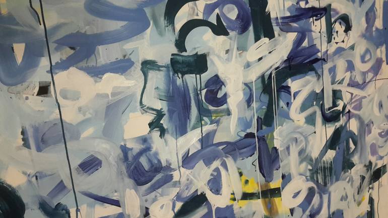 Original Abstract Expressionism Abstract Painting by Rodrigue Semabia