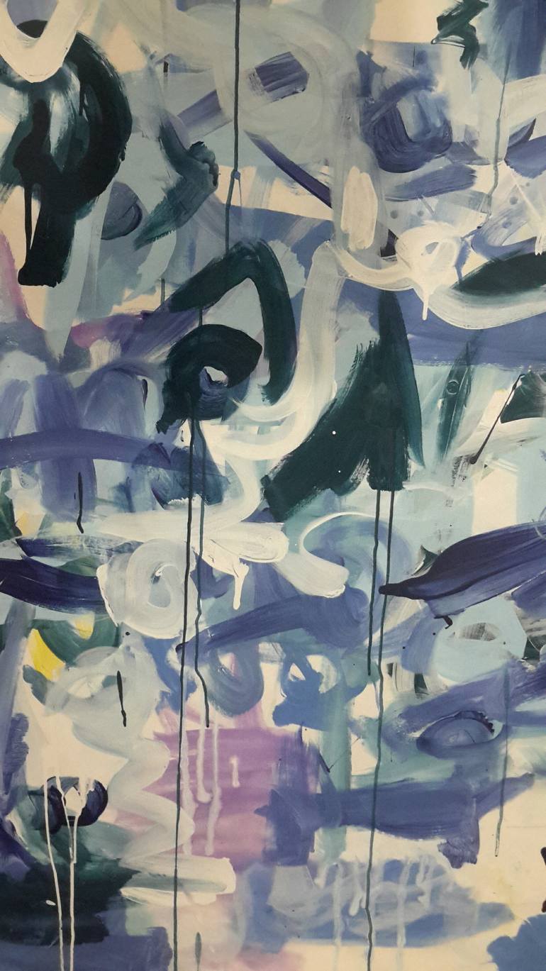 Original Abstract Expressionism Abstract Painting by Rodrigue Semabia