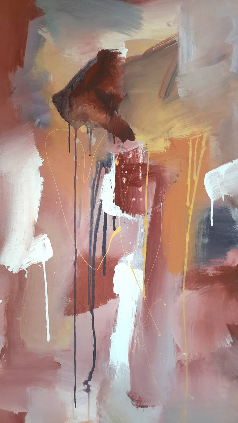 Original Abstract Expressionism Abstract Painting by Rodrigue Semabia