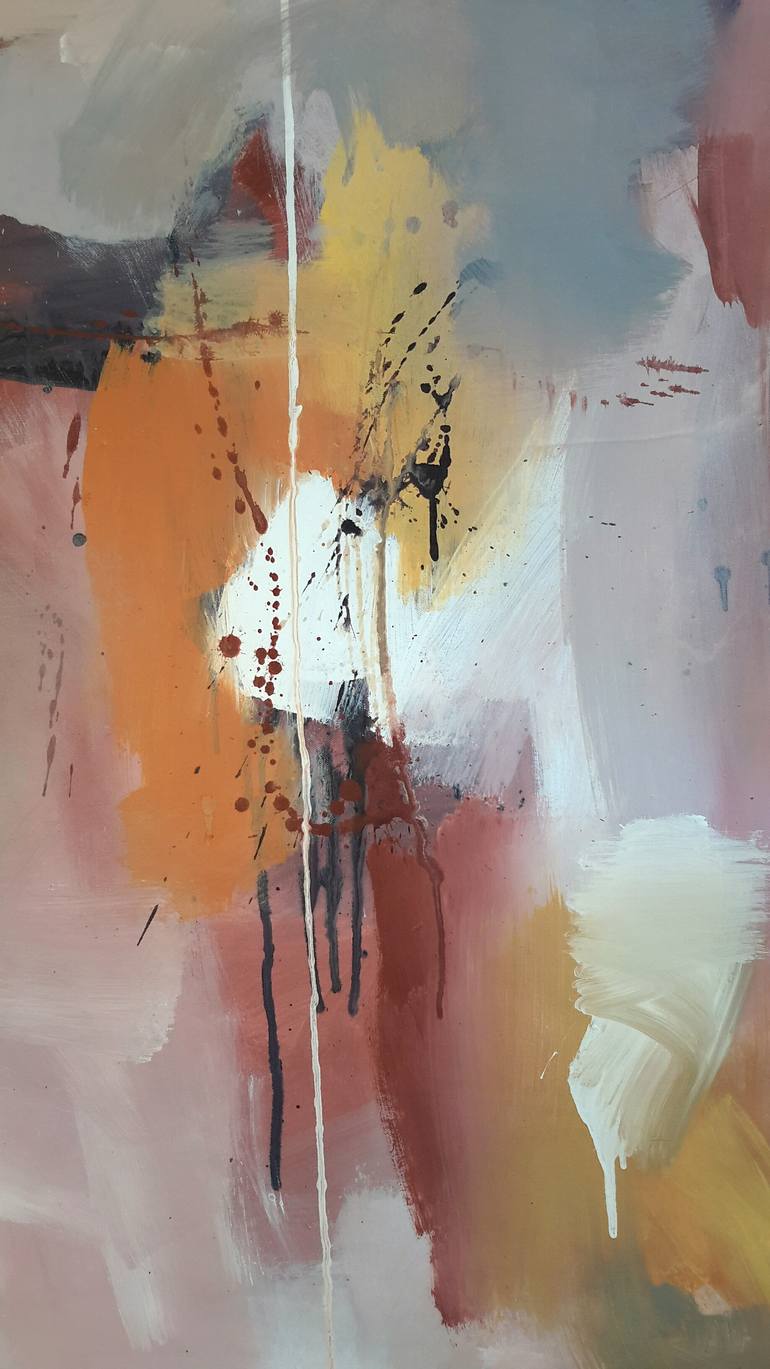 Original Abstract Expressionism Abstract Painting by Rodrigue Semabia
