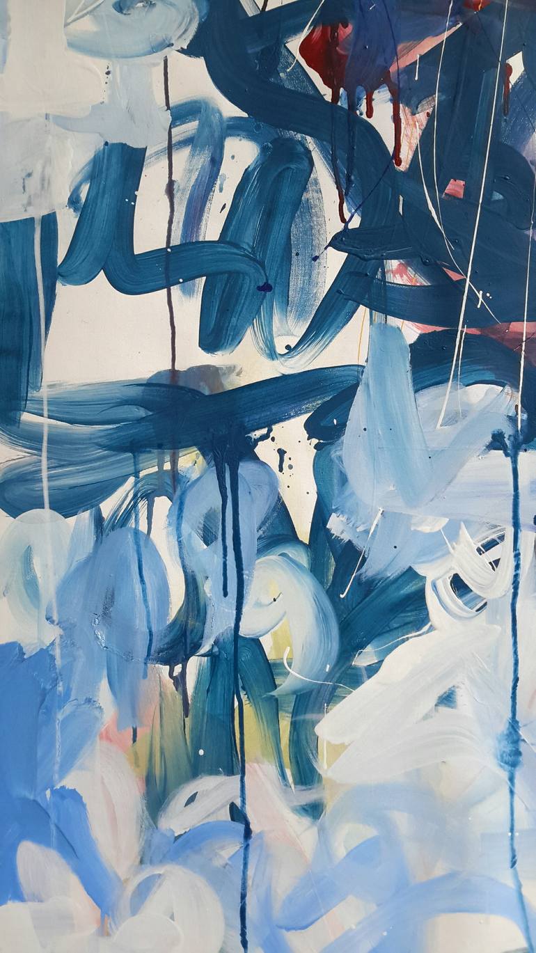 Original Abstract Expressionism Abstract Painting by Rodrigue Semabia